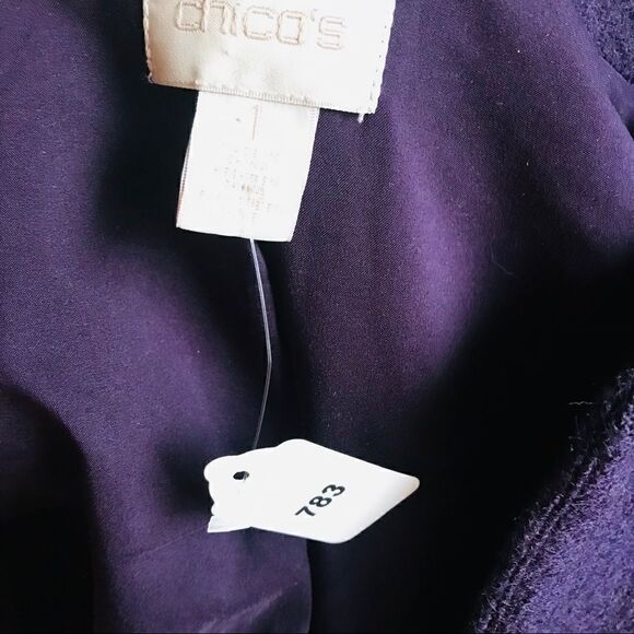 Chico’s Size M / 8 Dark Purple Vest! - Picture 10 of 12